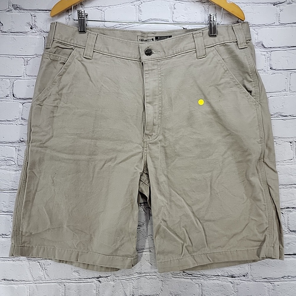 Carhartt Shorts Mens sz 38 Beige Relaxed Fit Flaw